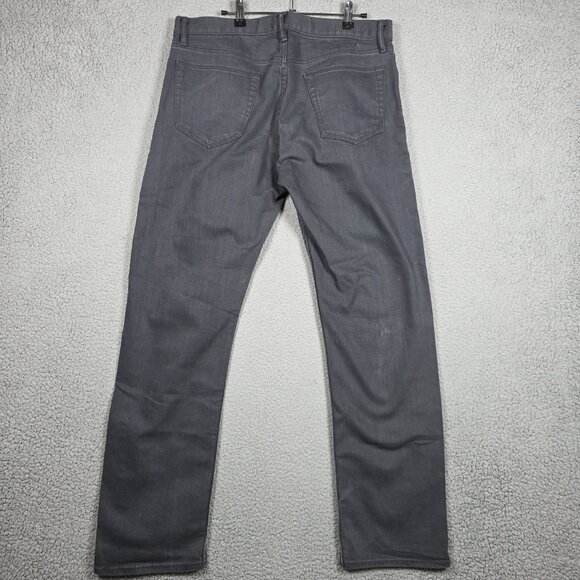 Banana Republic Jeans Mens Size 34x32 Charcoal Straight Fit Heavyweight Twill - Picture 4 of 10